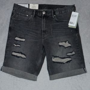 Brand new men's black light distress size 34 h&m shorts